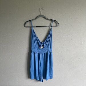 Free People Beach Blue Sleeveless Romper Small